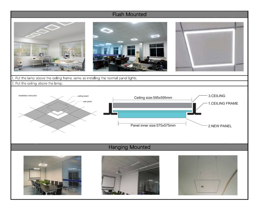 48W LED Frame Light Instead of LED Flat Panel Light