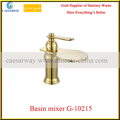 Single Handle Golden Basin Tap Faucet for Bathroom