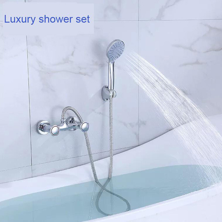 Reasonable Price Wall Mounted Double Handles Luxury Shower Bathtub Faucet&Mixer