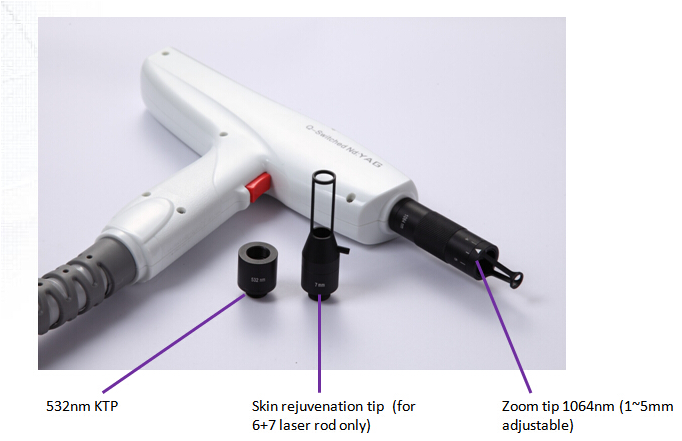 Pigment Removal and Tattoo Removal Laser Machine Q-Switch ND YAG Laser