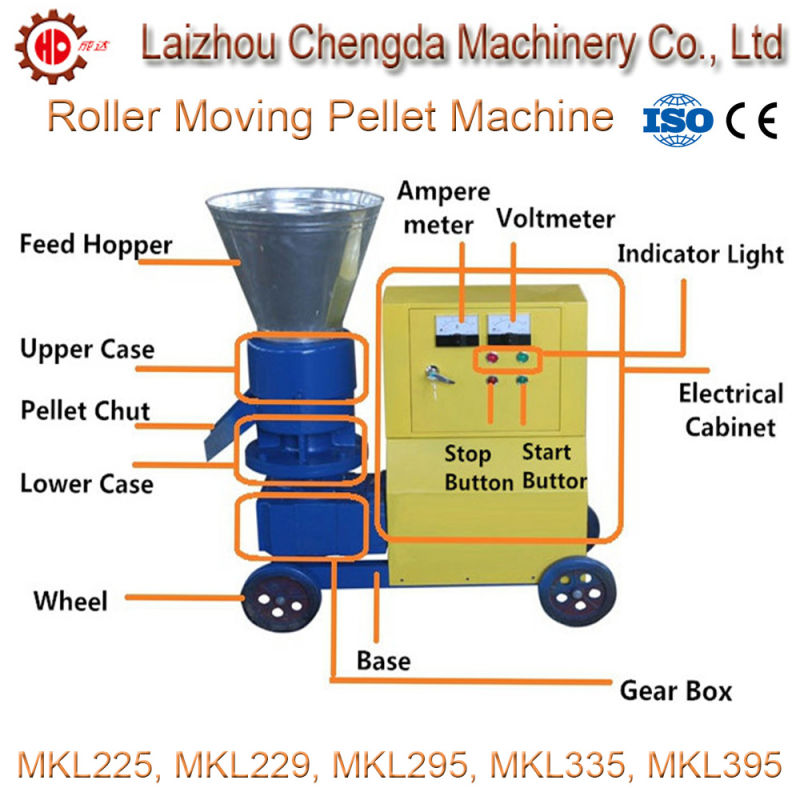 Biomass Granulator Roller Driven Pellet Machine with Ce