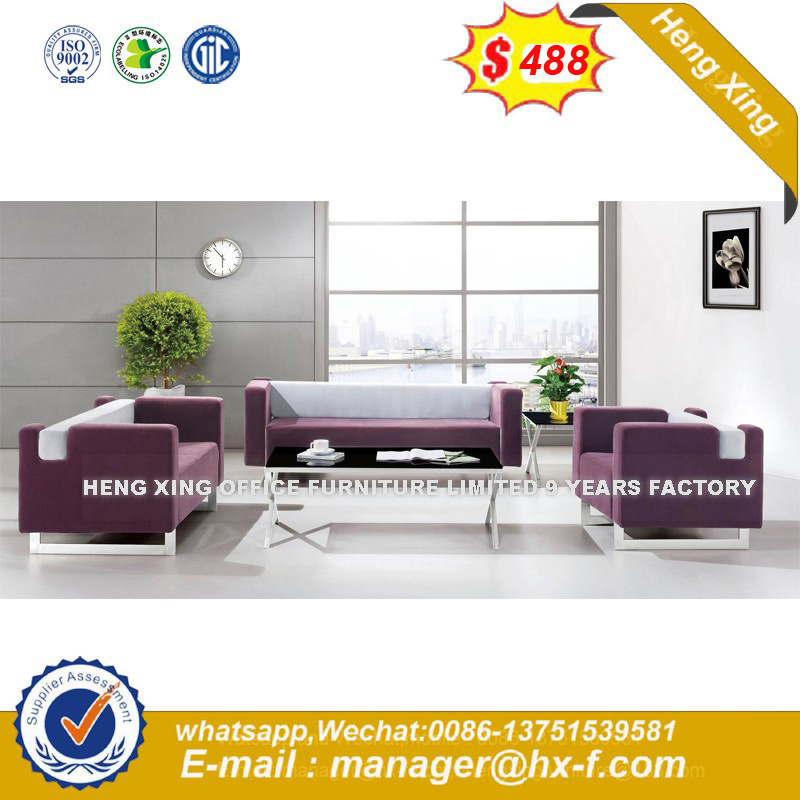 Royal Violet Color Metal Structure Office Reception Sofa (UL-NSC085)