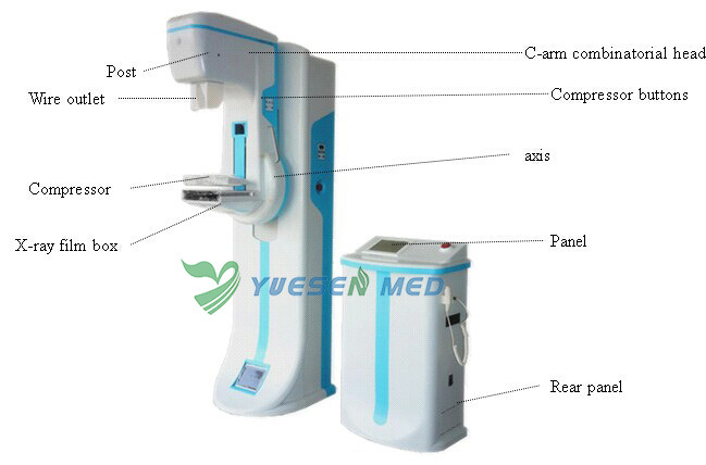 Hospital Aec Function Rotation Anode Ysx980d High Frequency X Ray Mammography System