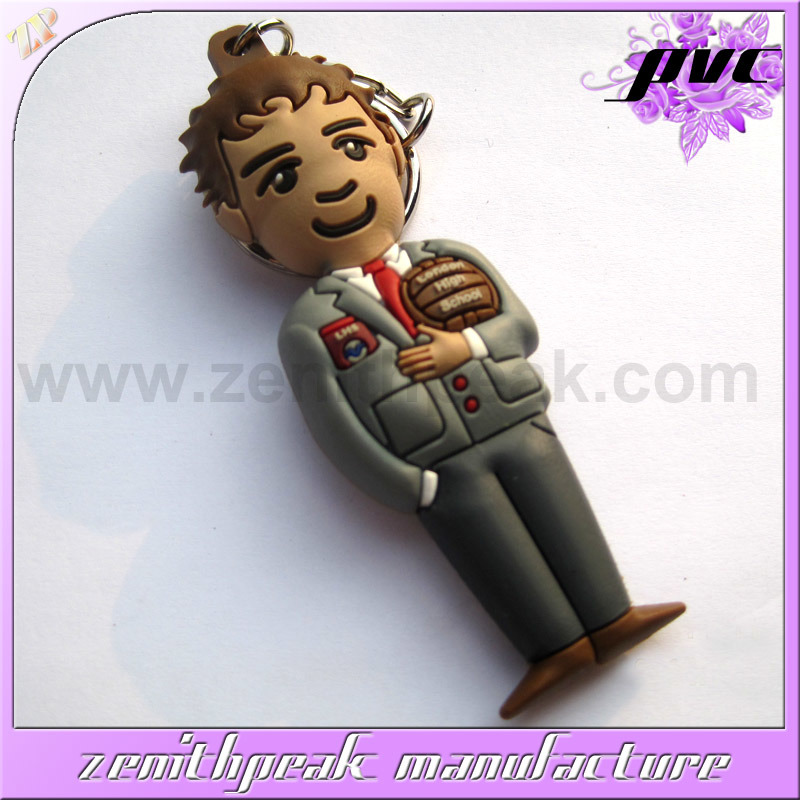 2018 Custom Cute 3D PVC Rubber keychain