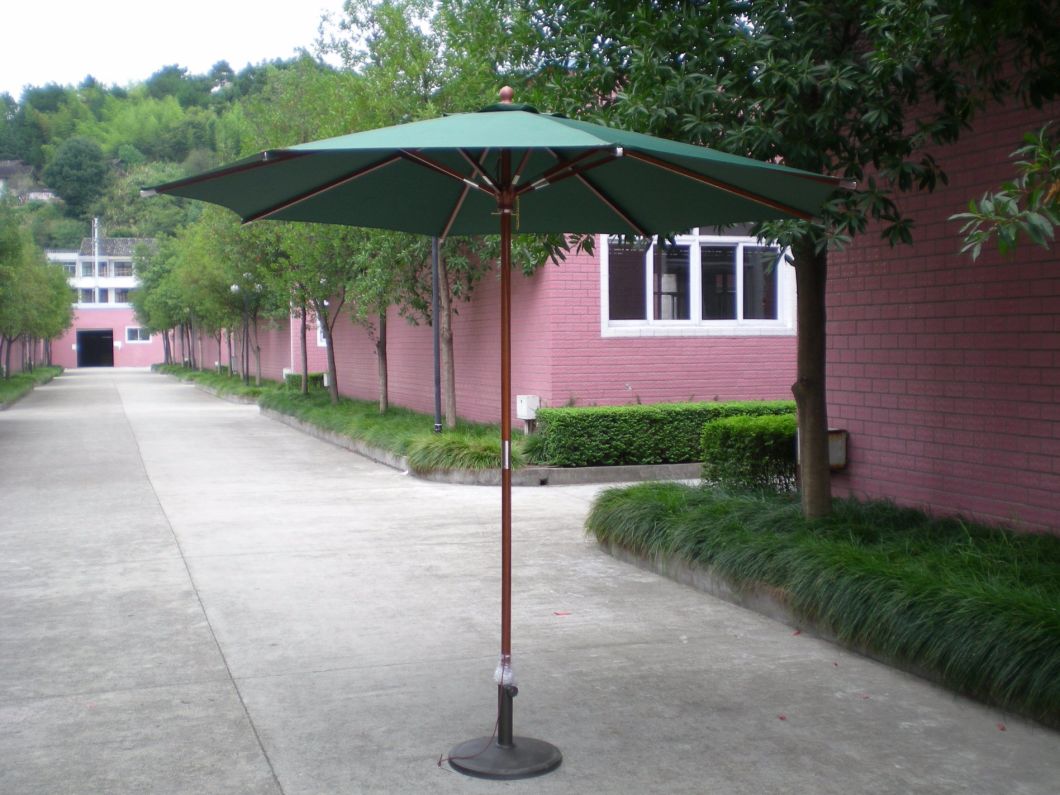 Wooden Pole Garden Outdoor Sun Market Parasol