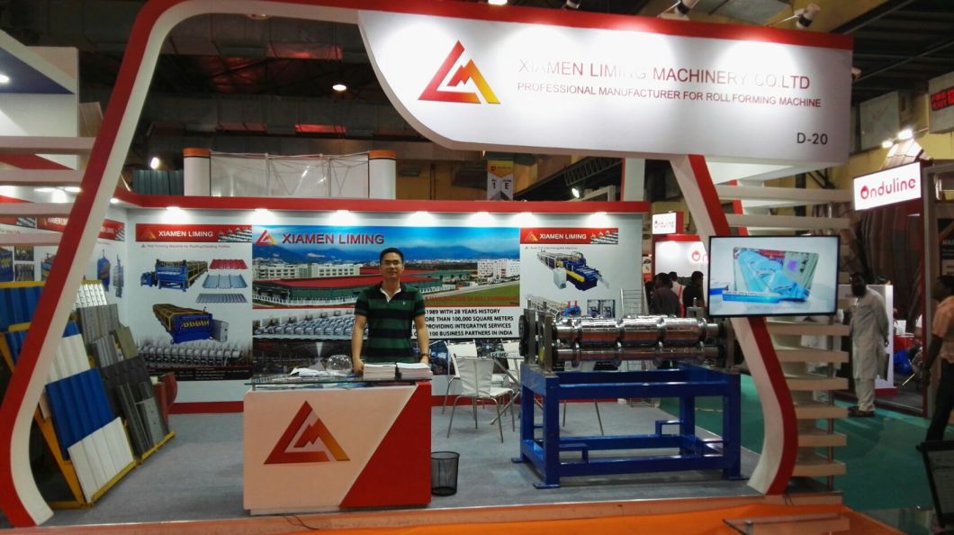 Xiamen Liming Competitive Price Corrugated Cold Glazed Tile Roll Forming Machine for Roof Profile