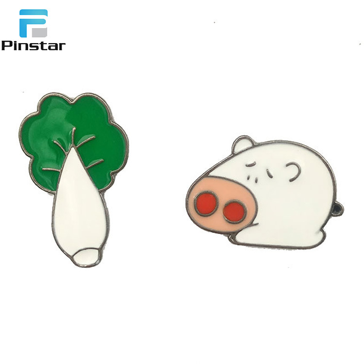 Cute Animal Shaped Like Rabbit or Pig Metal Custom Enamel Pin