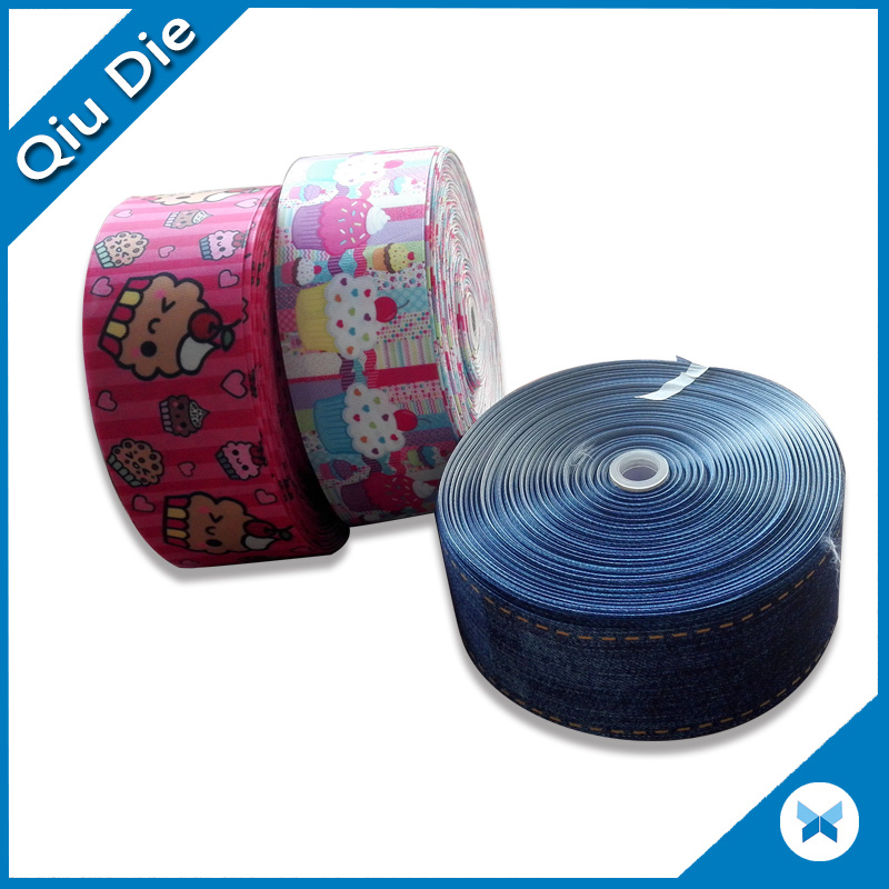 Wholesale Personalized Ribbon Stretch Printed Cartoon Grosgrain Ribbon