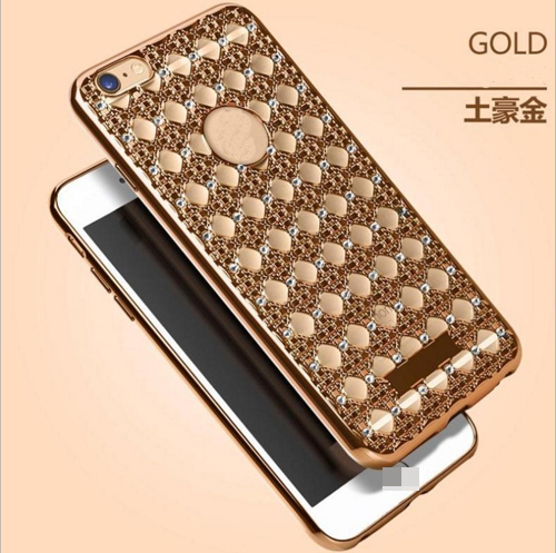 Electroplate Bling Diamond Pattern TPU Case for iPhone6 6s