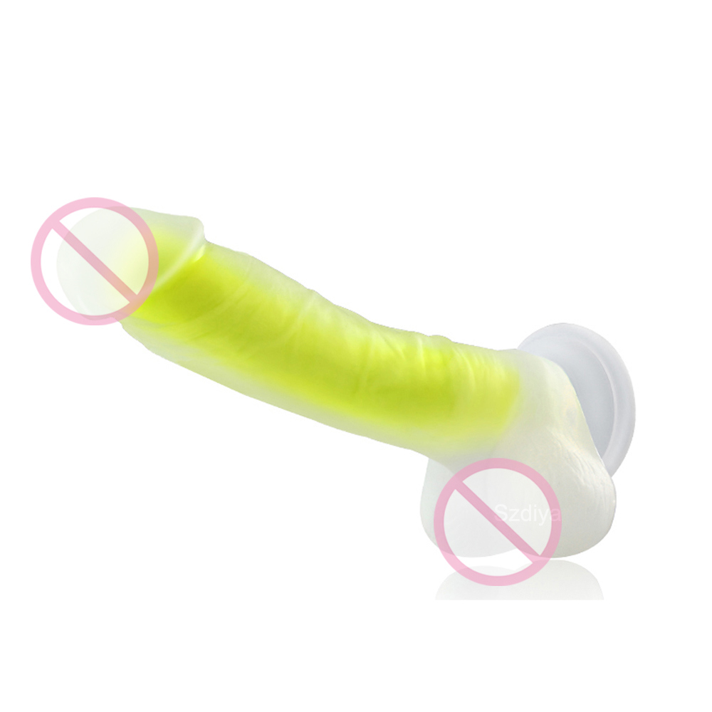 Dual Layer Dildo Real Skin Rubber Artificial Penis Sex Toy for Female (DYAST412MC)