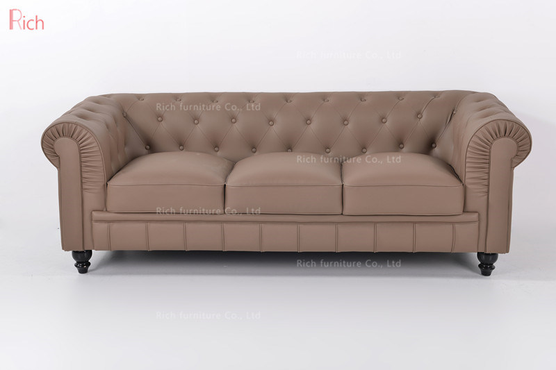 High Quality Vintage Leather Classic Chesterfield Sofa for Living Room