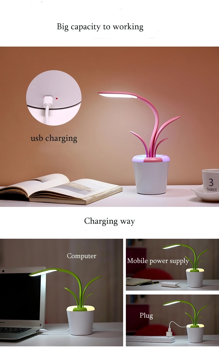 Creative USB Clivia Desk Lamp Eye Care USB LED Reading LED Lights