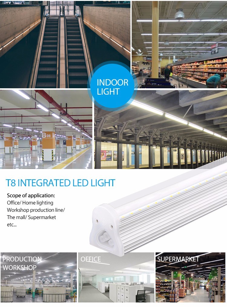 Energy Saving T8 LED Light Tube 1200mm 1500mm 2400mm LED Tube Light Integrated Tube Lights T8, T8 LED Tubes