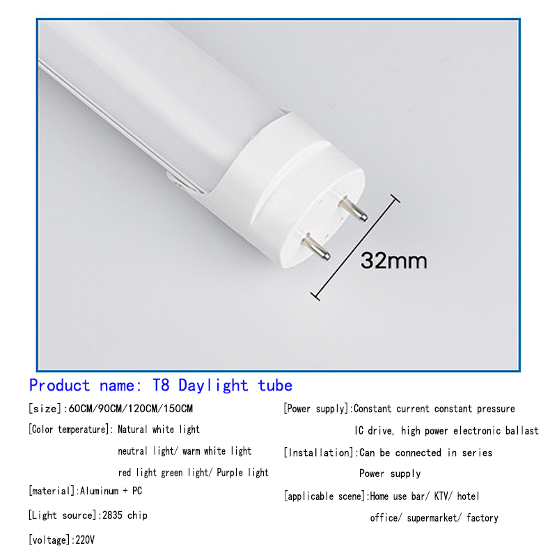 Best Seller 9W 0.6m T8 LED Fluorescent Tube Light