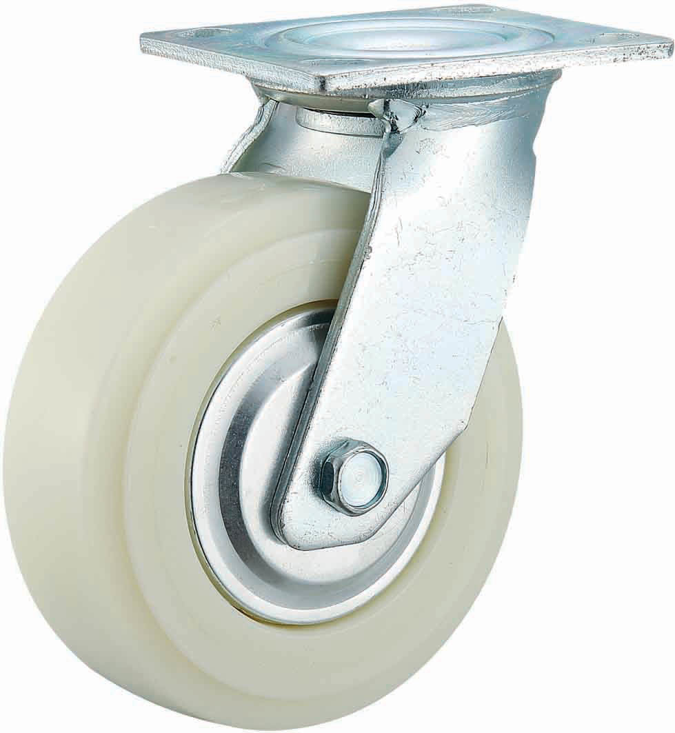 4/5/6/8 Inch Heavy Duty White Nylon Caster with Brake