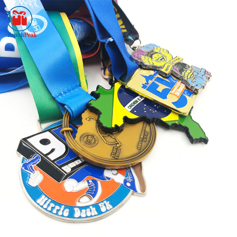 Custom Metal Zinc Alloy Plating Gold Silver Cooper Half Marathon 5K 10K Medal