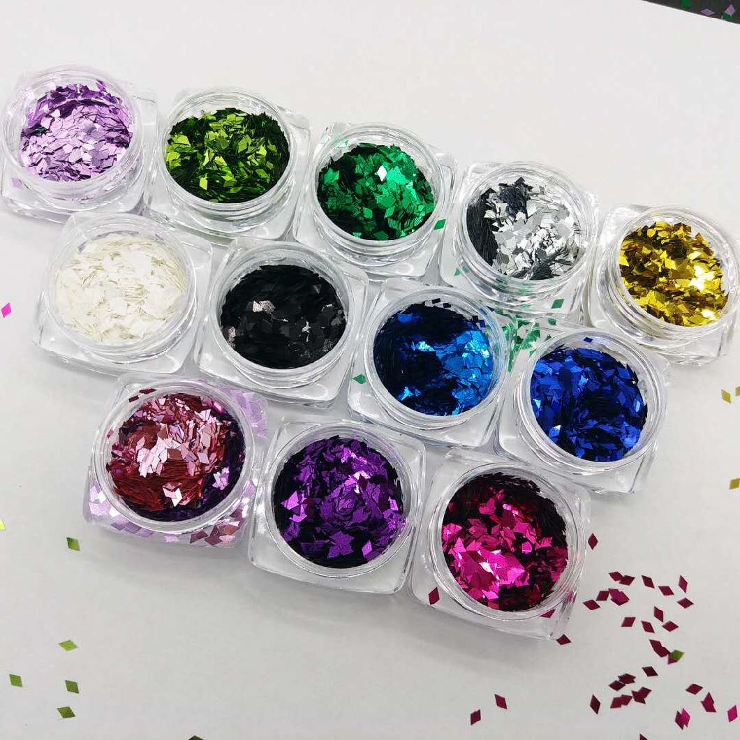 2mm Diamond Glitter for Nail Art and Nail Beauty 12 Colors in 1set