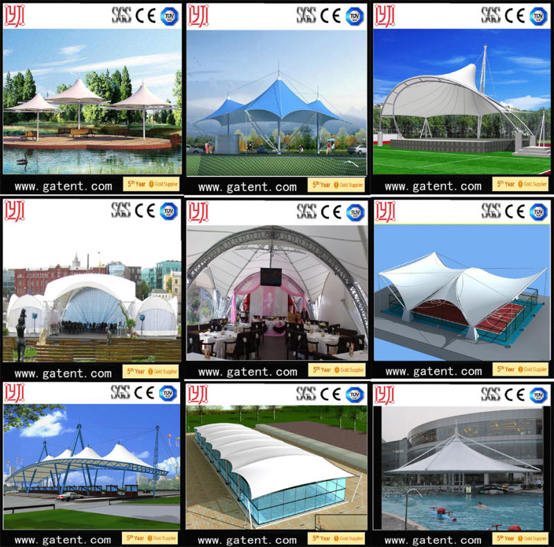 Landscape Membrane Architectural Tent Fabric PVDF Ceiling Cover