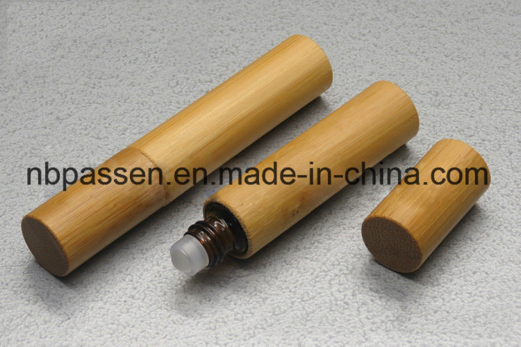 10ml Bamboo Glass Roll-on Bottle for Cosmetic Packaging (PPC-BRB-004)