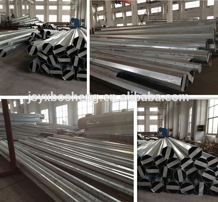 Customized Galvanized Electricity Tansmission Steel Post Pole