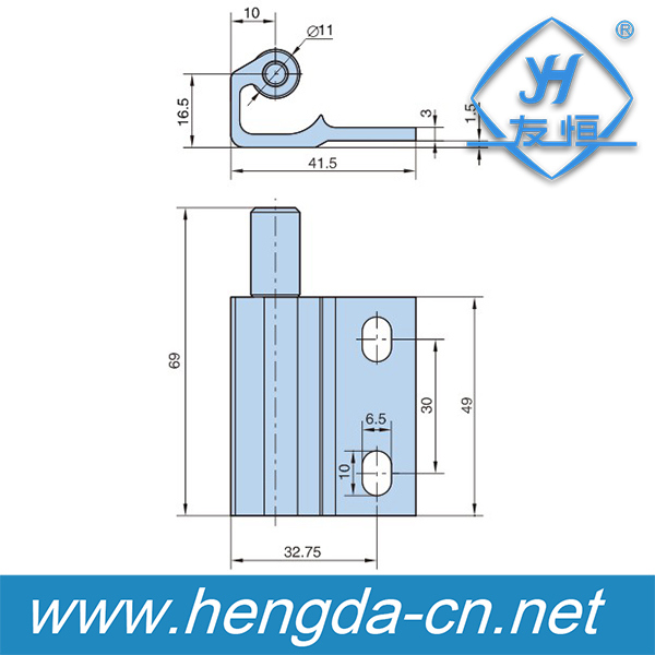 Yh9438 Aluminium Alloy Window Hinge Folding Door Hinge Cabinets Pivot Hinges