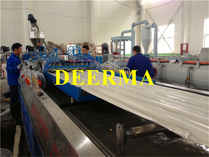 China PVC Roof Tile Making Machine / China PVC Roof Tile Making Machine with Asa / PVC Corrugated Roofing Sheet Tile Making Machine