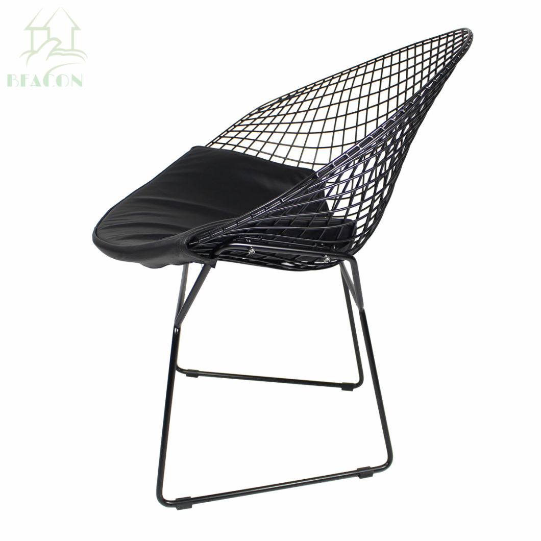 China Wholesale Manufacture Diamond Shape Metal Wire Outdoor Chair