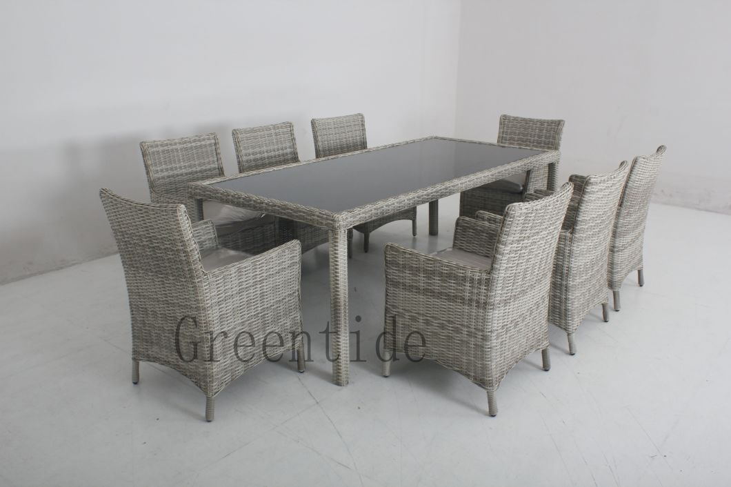 Outdoor Patio Furniture Rattan Dining Table Sets 9PCS