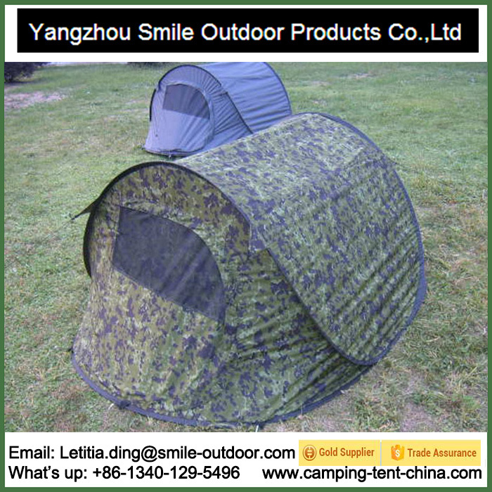 Army Green Outdoor Outing Bilayer Instant Waterproof Camping Tent