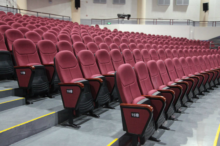 Economic Auditorium Seating Without Writing Tablet Hall Chair