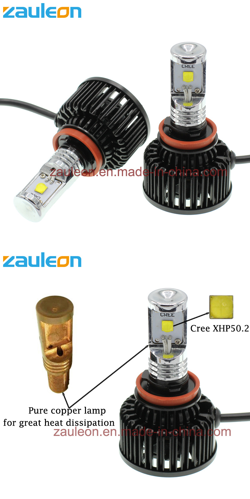 High Quality H8 H11 Auto LED Headlamp Kit Canbus No Flicker Anti Rfi