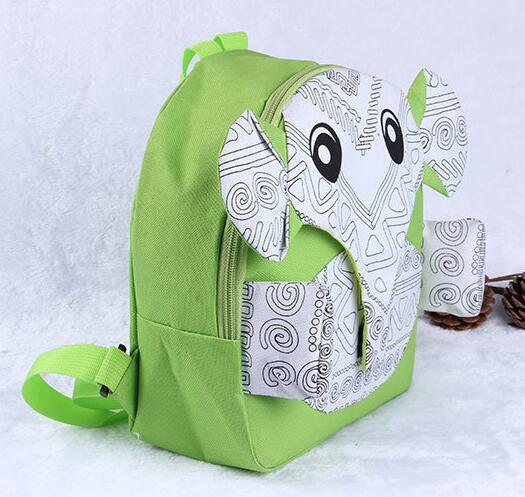 Animal Pattern School Bag Elephant Design Children Kid Cartoon Bag