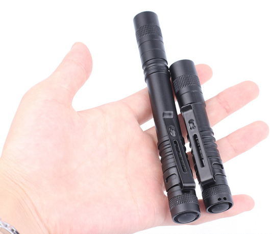 Aluminum LED Mini Pen Holder Portable Gift Flashlight