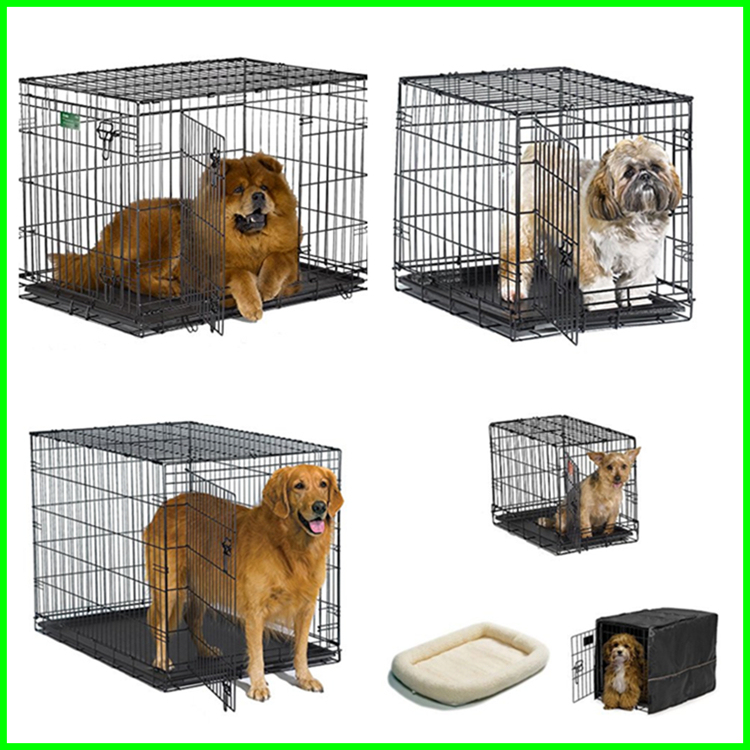 Folding Metal Wire Pet Dog Cage and Crate