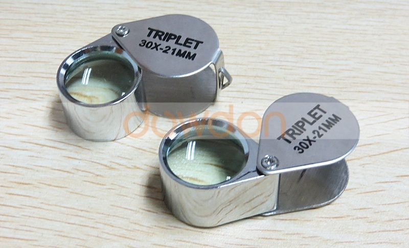 Wholesale Price Cheap 30 X 21mm Mini Silver Metal Pocket Magnifier 30X Magnifier