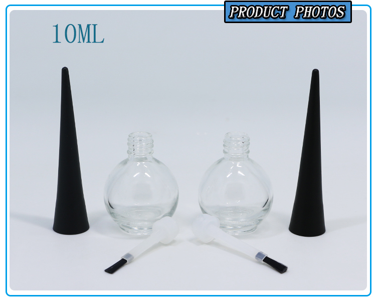 Round Shape 10ml Custom Nail Polish Glass Bottle