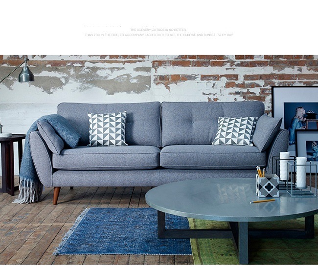 Modern Home Italian Fabric Sofa Set for Living Room