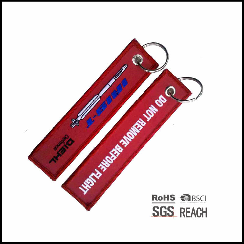 Remove Before Flight Colored Short Strap Carabiner Key Chain Strap