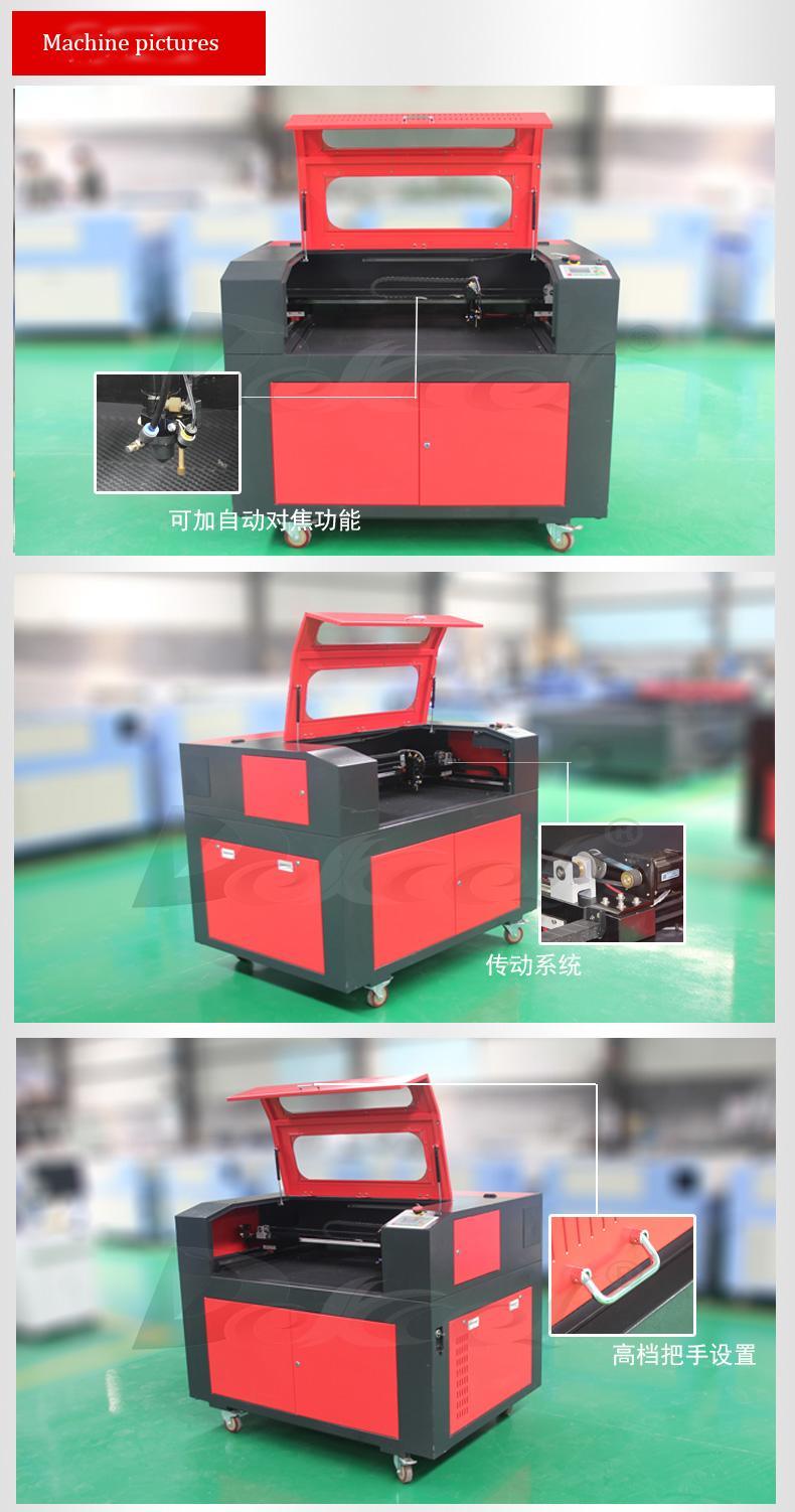 Wood Acrylic Leather Paper Cutting Machine CO2 Laser CNC for Sale 9060