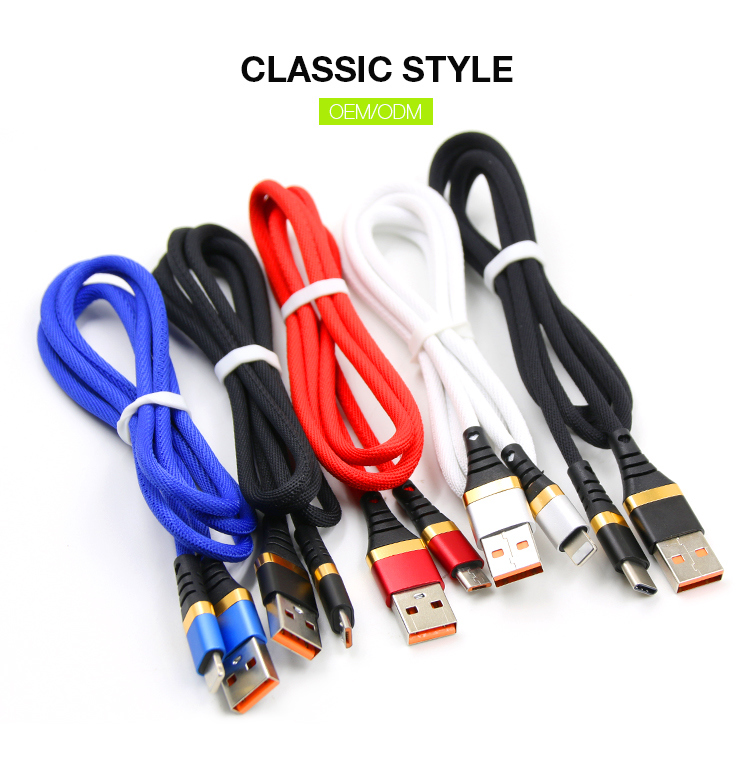 Wholesale High Quality Alloy Connector Fast USB Charging Data Cable