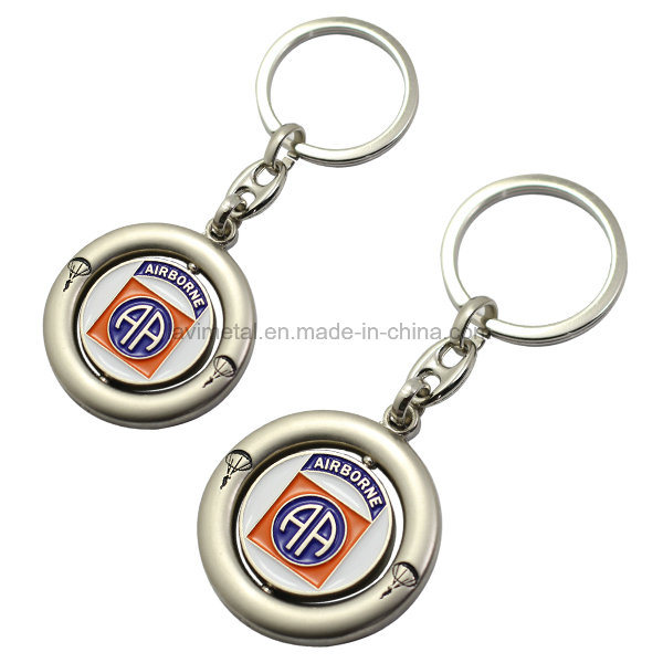 Custom Airborne Spinning Soft Enamel Souvenir Metal Keychain