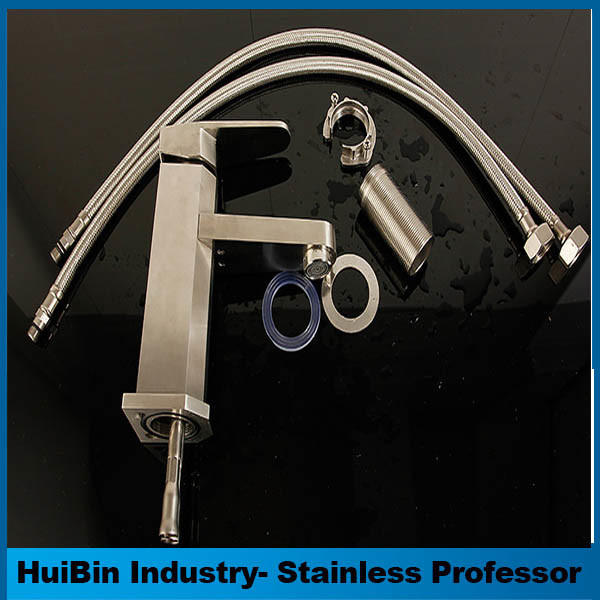 Popular Bathroom Faucet Basin Faucet Waterfall Square Stainless Steel Bathtub Faucet