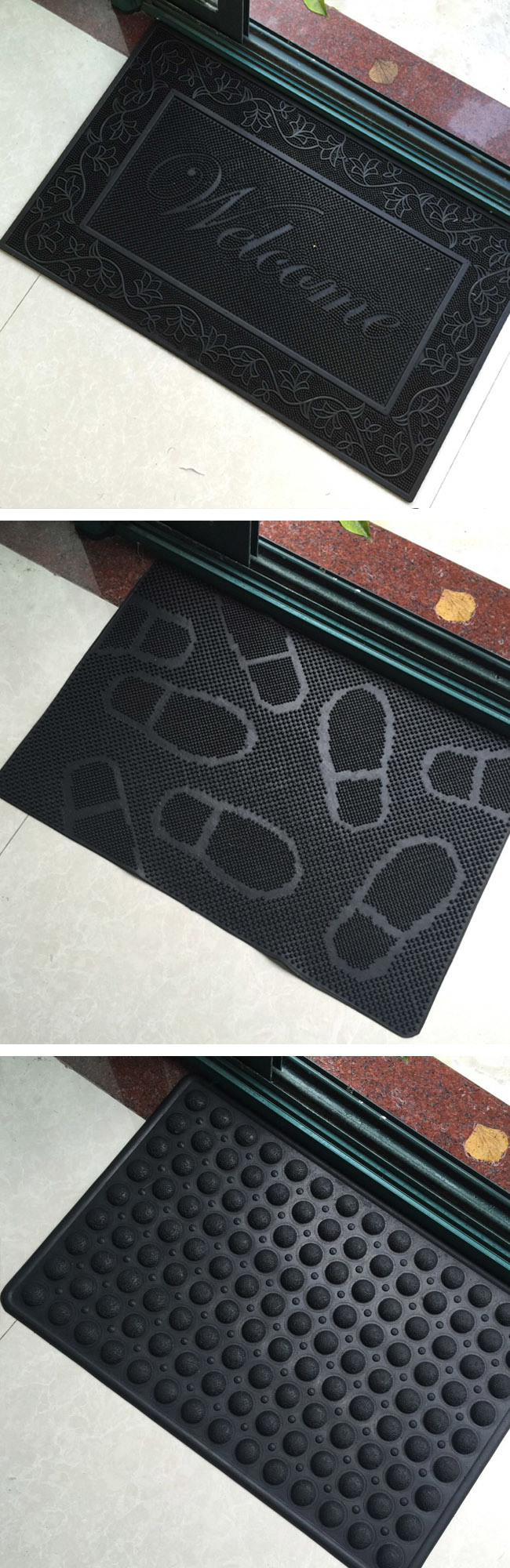 Anti Slip Entry Outdoor Indoor Welcome Entrance Door Floor Rubber Matts