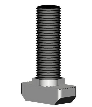 Zp Carbon Steel T Bolt/T-Bolt for Channel Fixing with Hex Nut