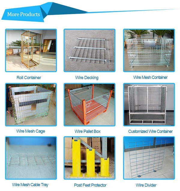 Steel Wire Mesh Storage Cage for Warehouse/Workshop (FLM-K-001)
