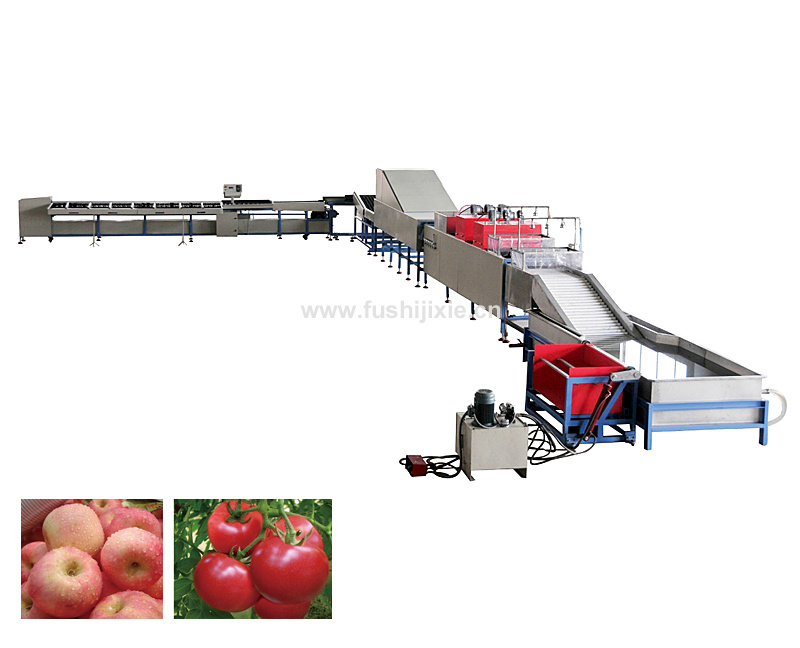 Salable Fruit Washing Drying and Waxing Machine