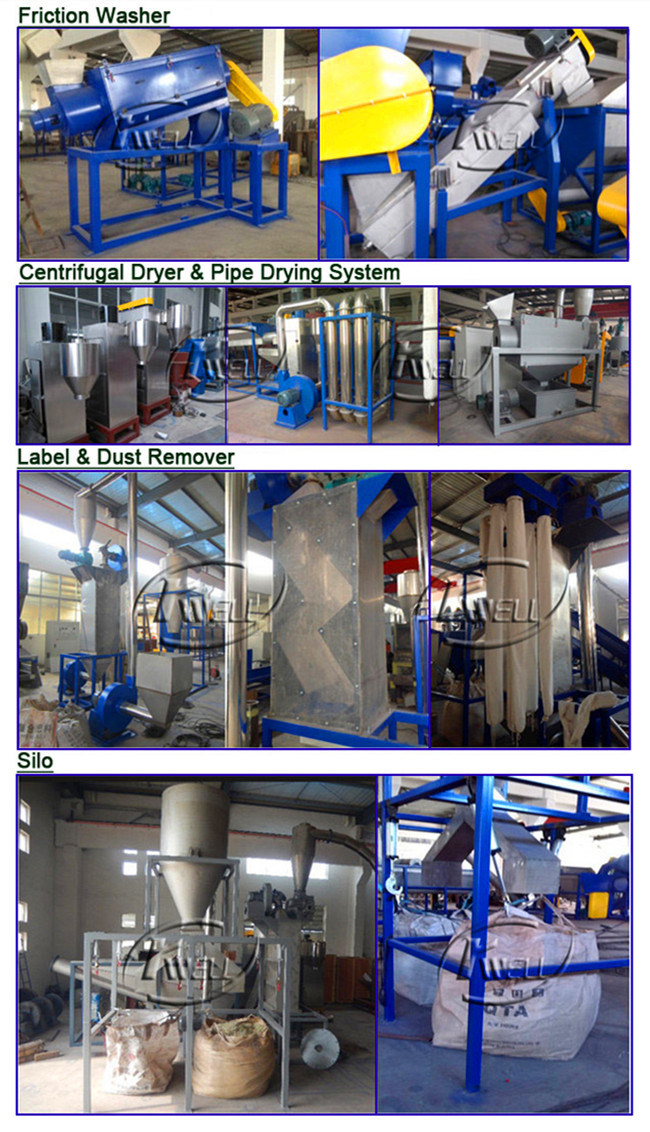 Pet Bottles Crushing/Washing Line/Pet Dryer/Dehumidifier/Pet Flake Recycling Line