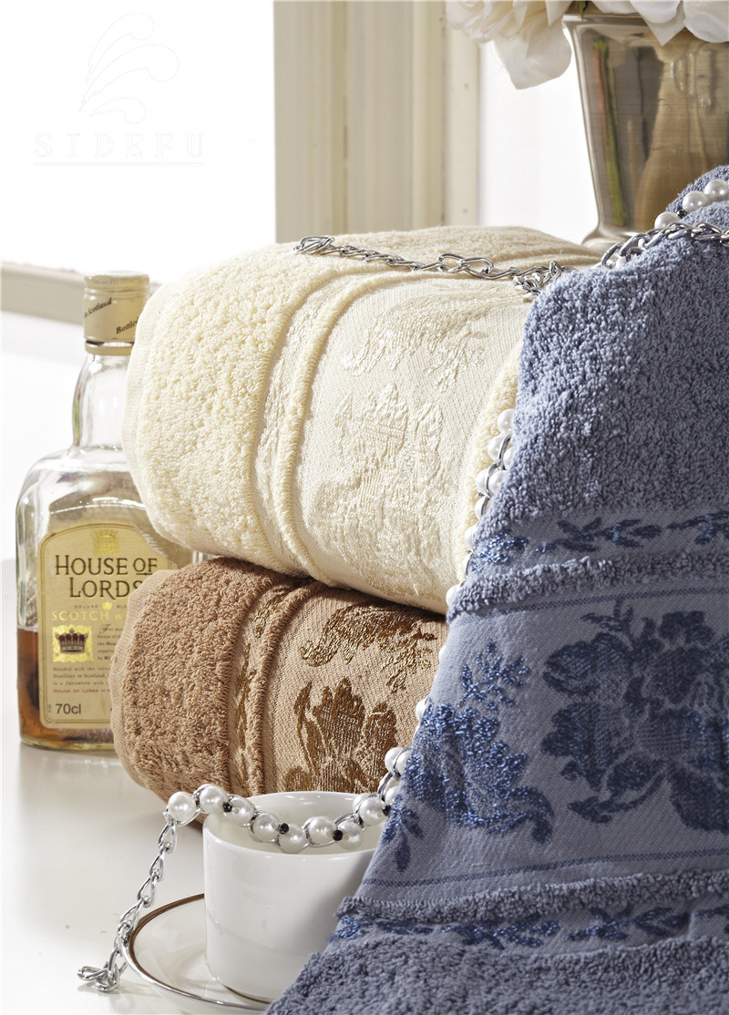 Superior Durability Luxury Cotton Jacquard Bath Towel Hand Towel