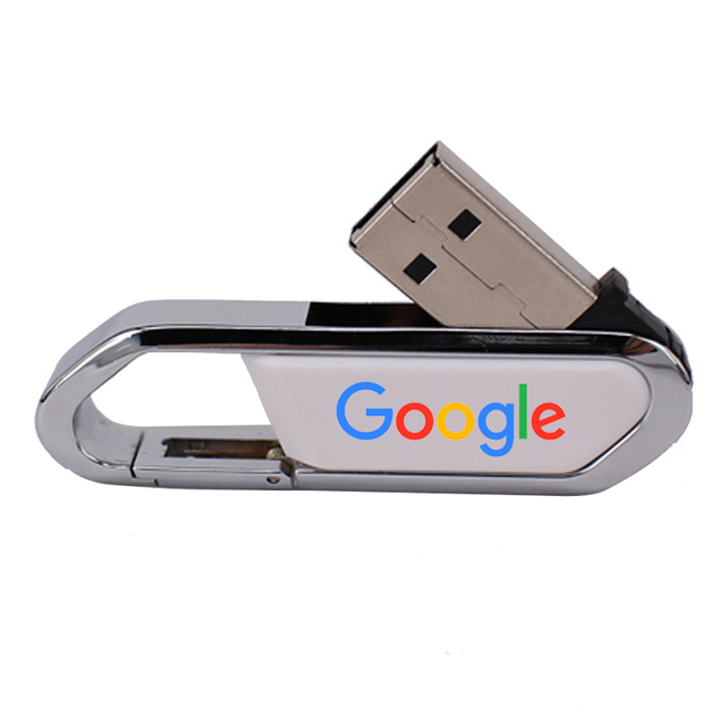 Print Your Own Logo on Silver Swivel USB Flash Disk/ Flash Drive (UL-M009)