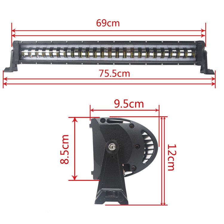 Popular New Model 120W for Unique Halo Ring Single Rows 4*4 Offroad LED Light Bar